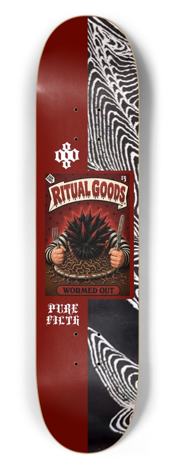 WORMED OUT 7-1/2 Skateboard Deck