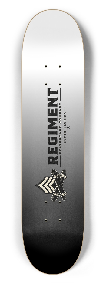 Regiment Logo Fade To Black 7-1/2 Skateboard Deck