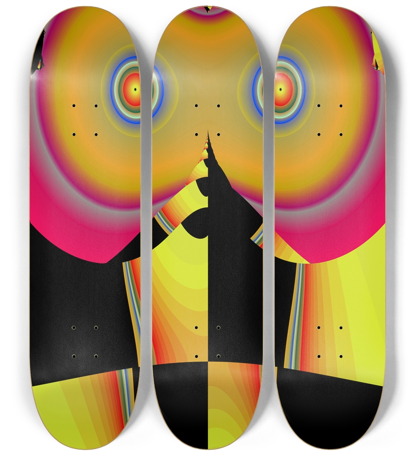 Fractal #1885 3 Deck Wall Series