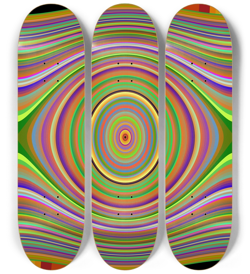 Fractal #1865 3 Deck Wall Series