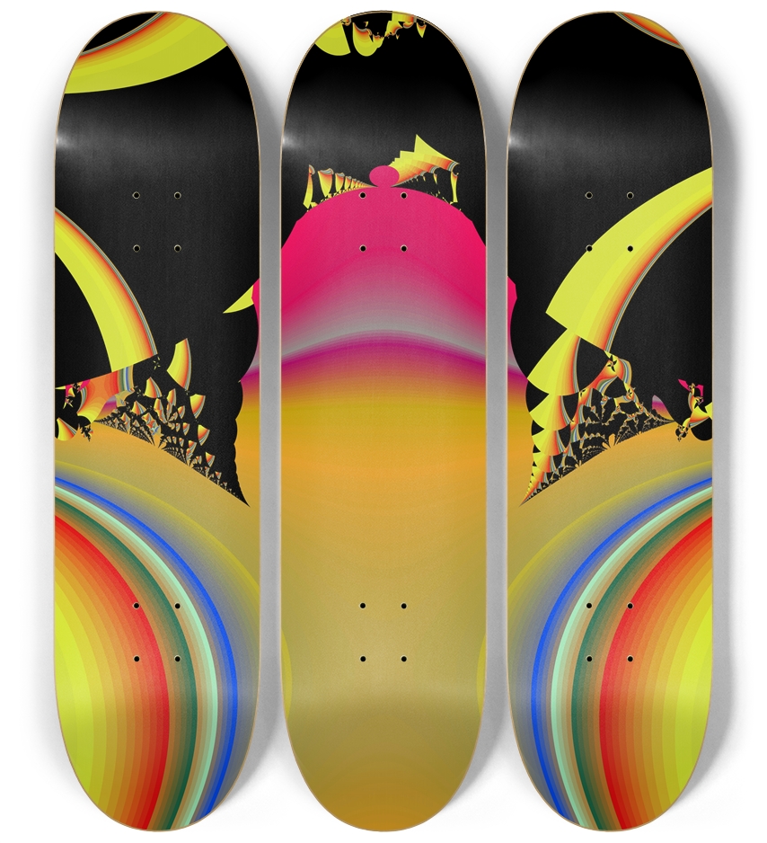 Fractal #1886 3 Deck Wall Series