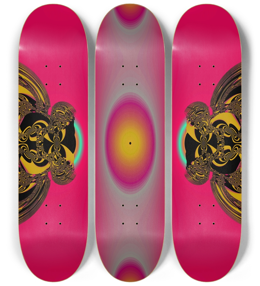 Fractal #1862 3 Deck Wall Series