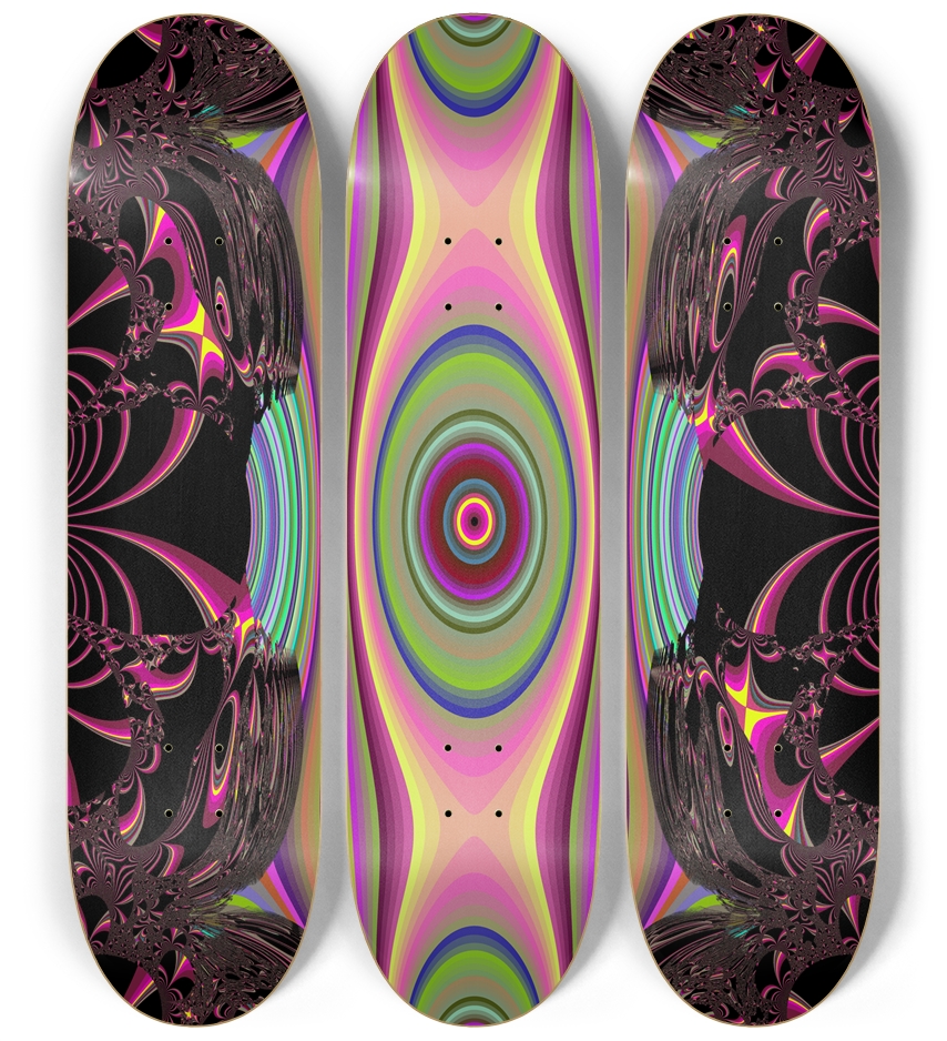 Fractal #1873 3 Deck Wall Series