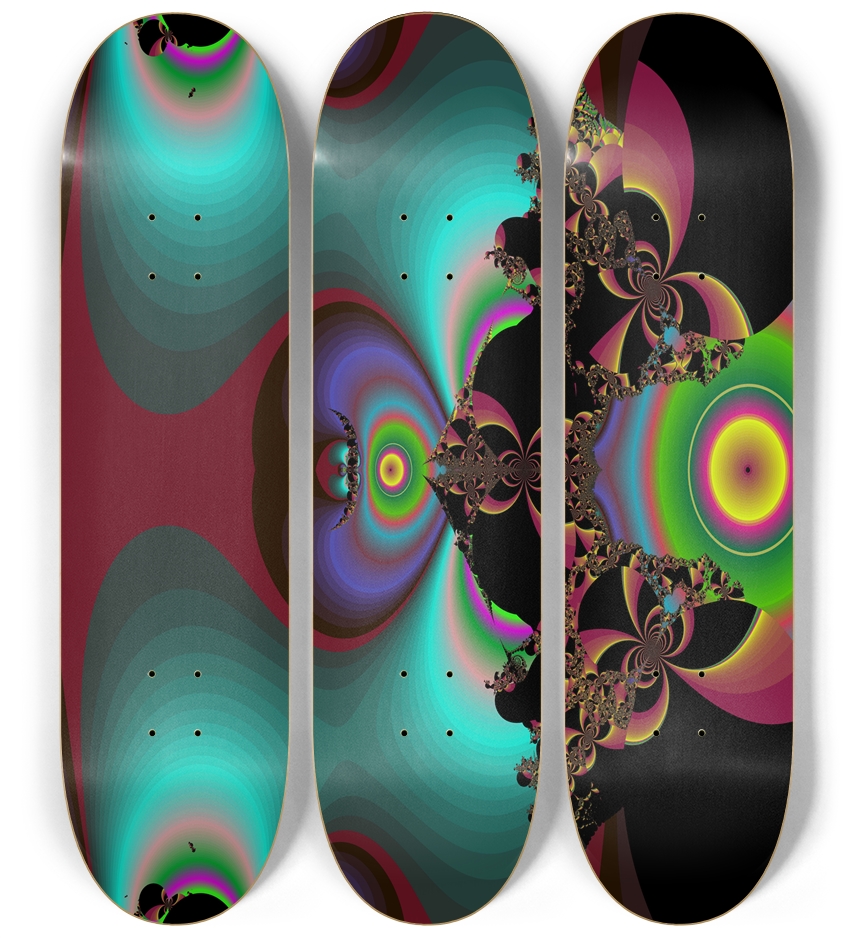 Fractal #1855 3 Deck Wall Series