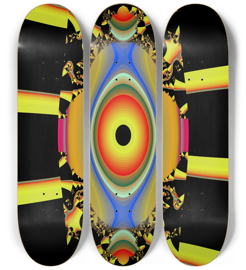 Fractal #1884 3 Deck Wall Series