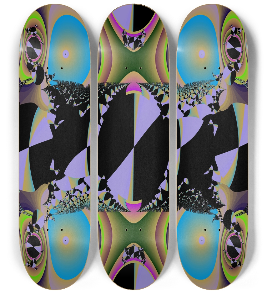 Fractal #1877 3 Deck Wall Series