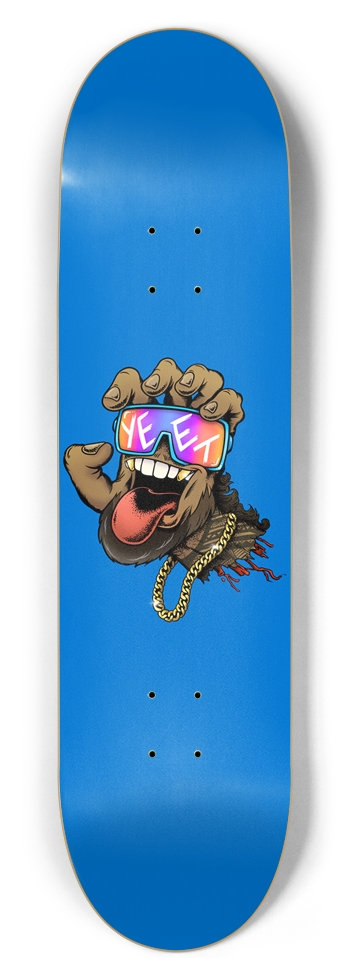 Yeet Man Hand Blue 8-1/2 Skateboard Deck