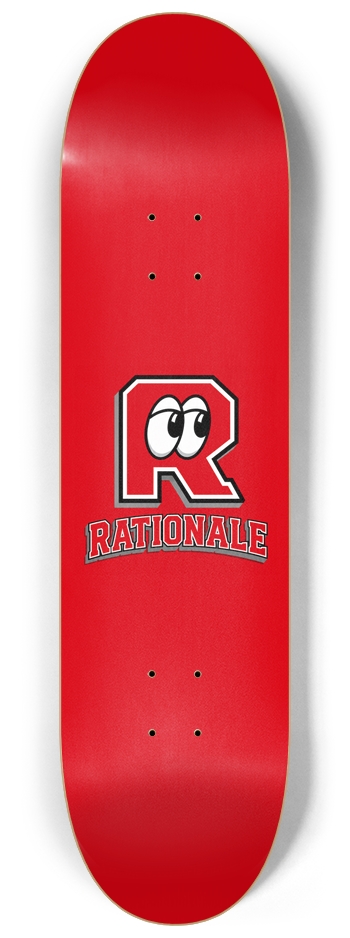 Red on Red Lookout 8-1/4 Skateboard Deck