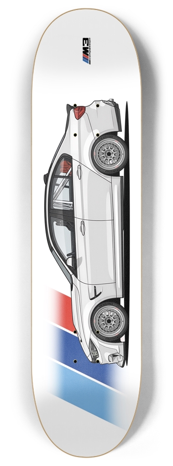Alpine White F80 M3C 8 Inch Skateboard Deck