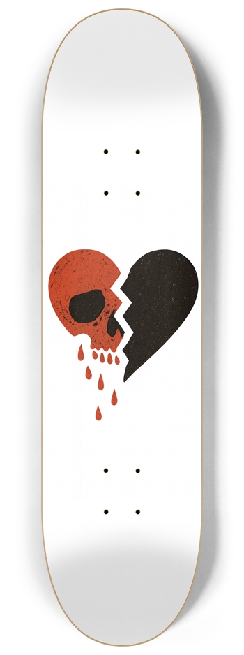 Plain logo white 8-1/4 Skateboard Deck