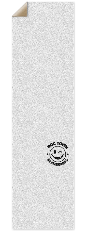 White SMILEY GRIP 9 x 33 Inch Griptape