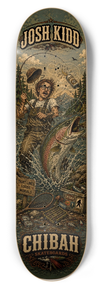 Kidd gone fishing deck 8.75 8-3/4 Inch Skateboard