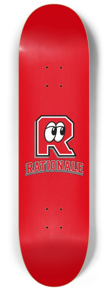 Red on Red Lookout 8-1/4 Skateboard Deck