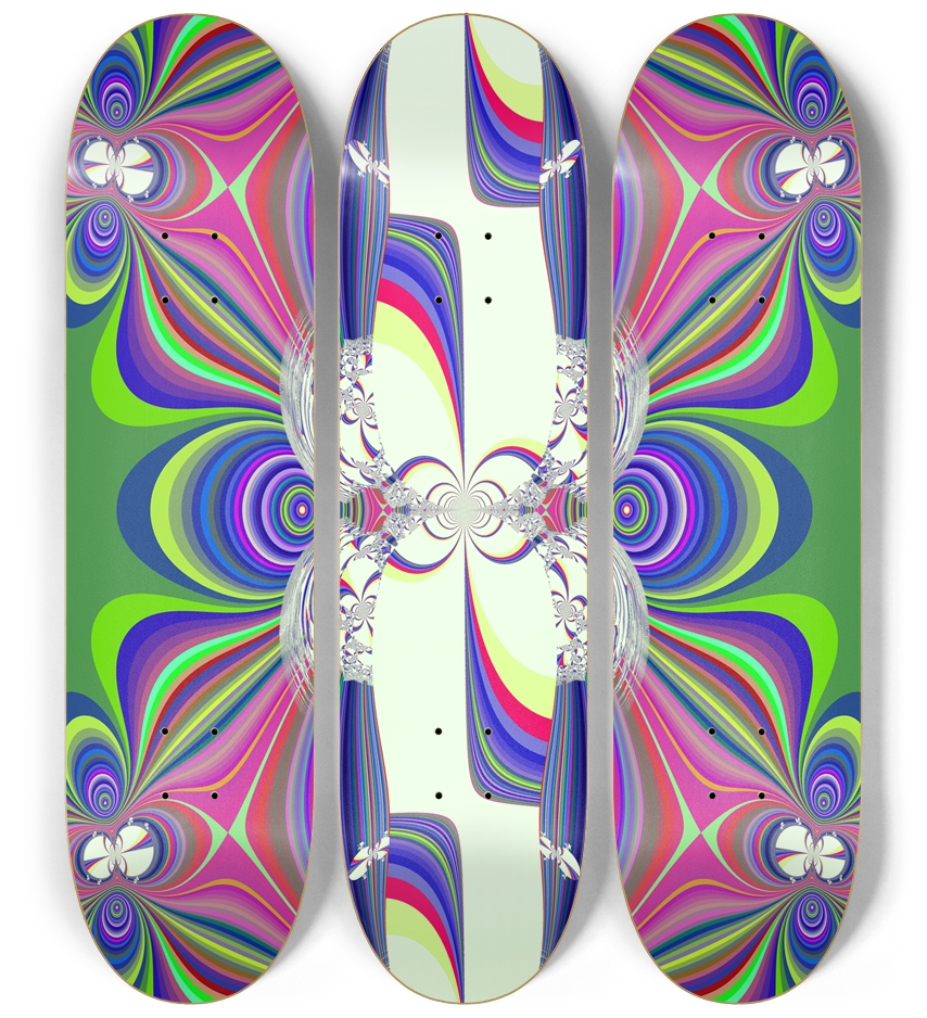 Fractal #1904 3 Deck Wall Series