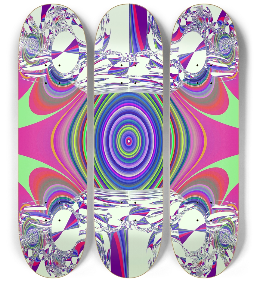 Fractal #1900 3 Deck Wall Series