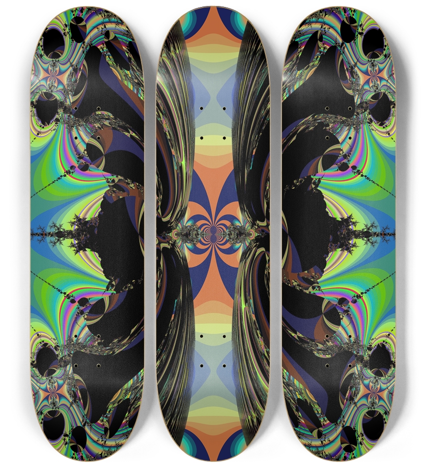Fractal #1896 3 Deck Wall Series