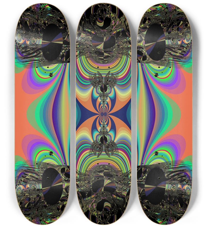 Fractal #1895 3 Deck Wall Series