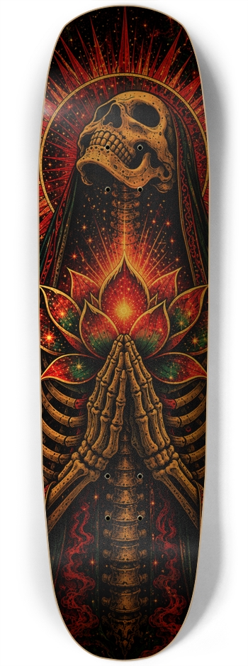 Gold Foil Galaxy Lotus Red Square Nose