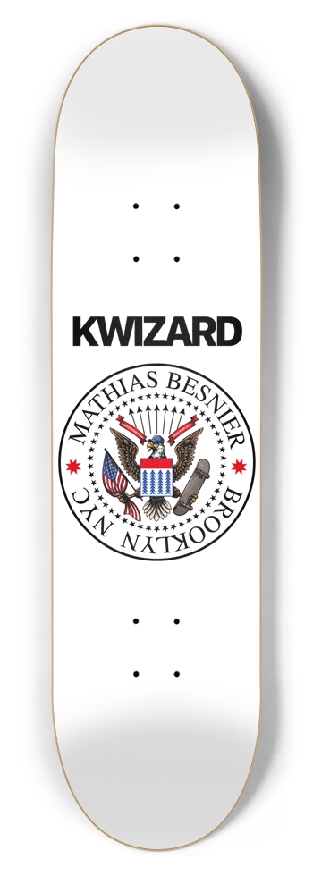 MATHIAS PRO WHITE 8-1/2 Skateboard Deck