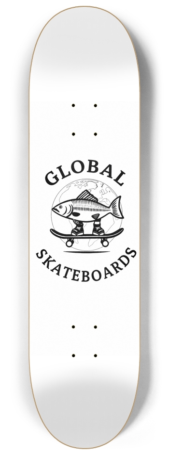 Global Skate Logo 8-1/4 Skateboard Deck