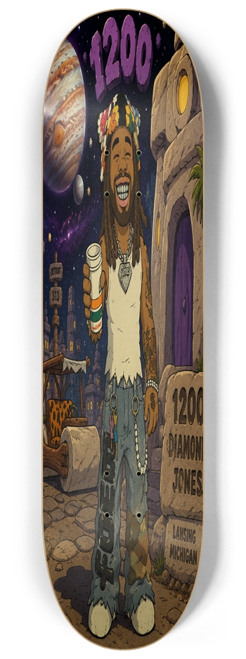 RichKidz " Flinstone JupiterJones" Skateboard 8-1/4 Skateboard Deck
