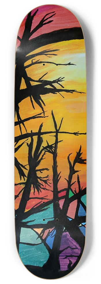 SunsetAfterFireDeck 9 Inch Skateboard
