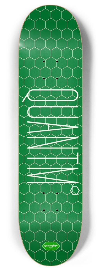 QUANTM HOLLOW HEX GLOW 8 Inch Skateboard Deck