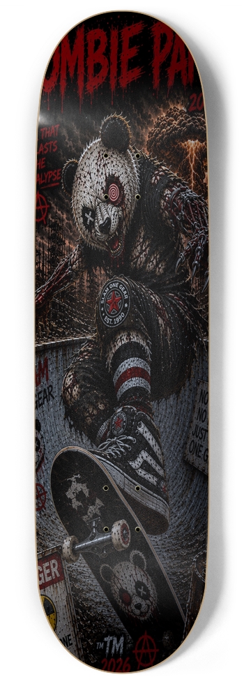 Zombie Panda SLAM ONE GEAR 9 Inch Skateboard