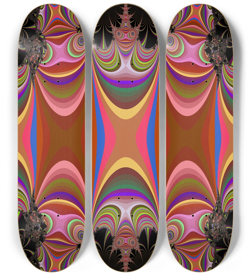 Fractal #1913 3 Deck Wall Series