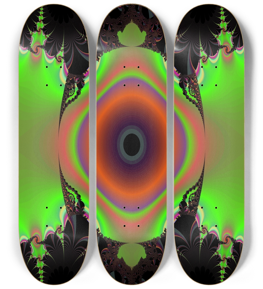 Fractal #1922 3 Deck Wall Series