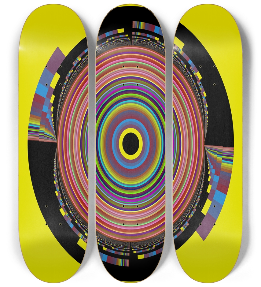 Fractal #1908 3 Deck Wall Series