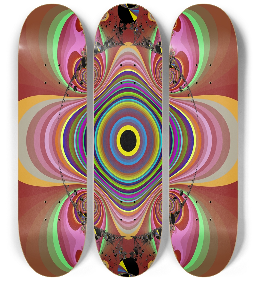 Fractal #1911 3 Deck Wall Series