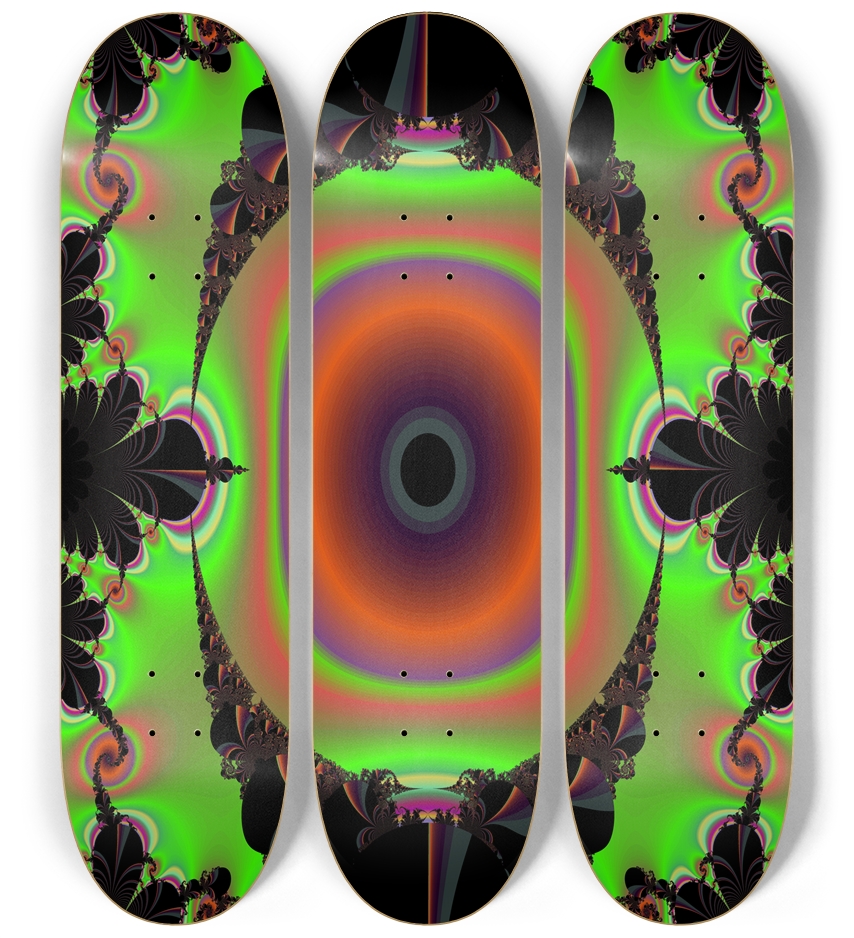 Fractal #1920 3 Deck Wall Series