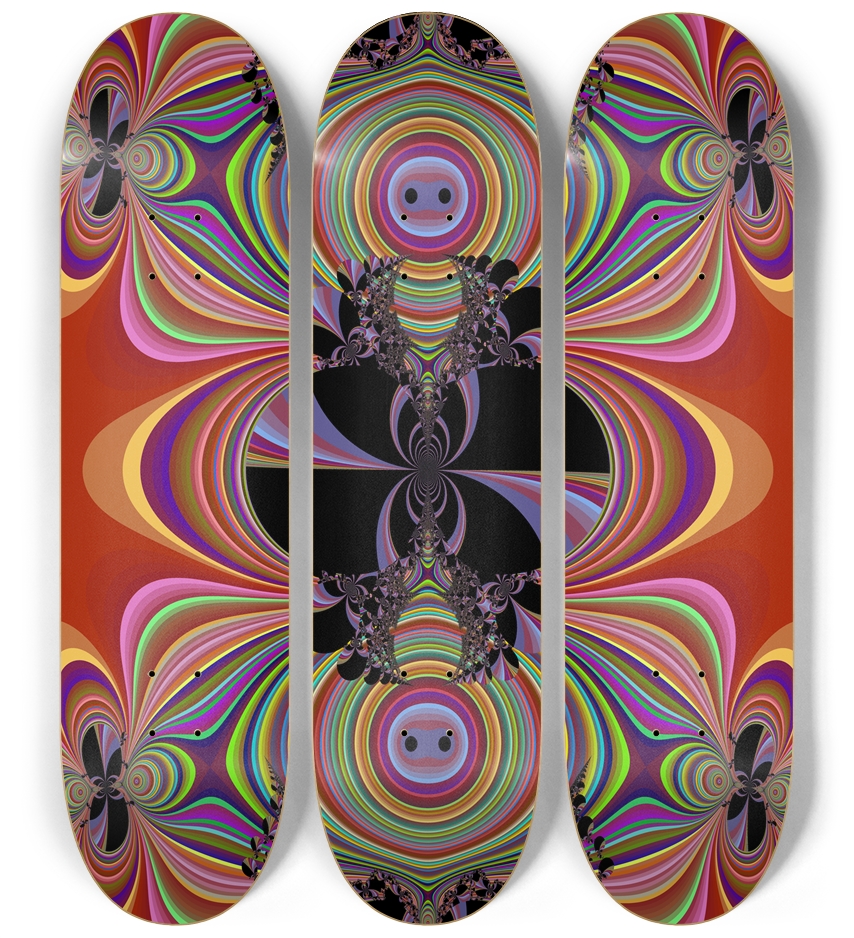Fractal #1906 3 Deck Wall Series