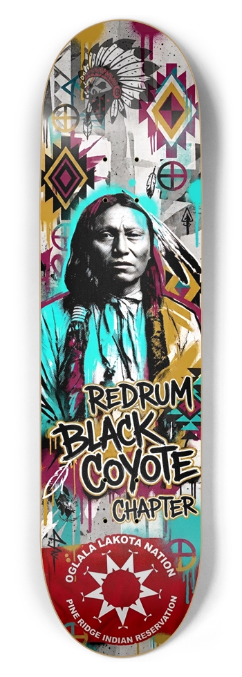Black Coyote Chapter Charity Board 8-1/2 Skateboard Deck