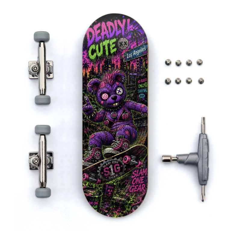 Deadly Cute SLAM ONE GEAR Custom Fingerboard