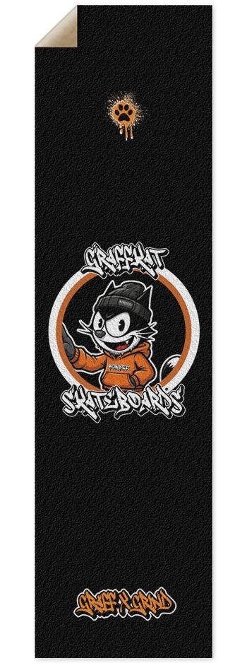 GRAFFKAT BLK Griptape 9 x 33 Inch Griptape