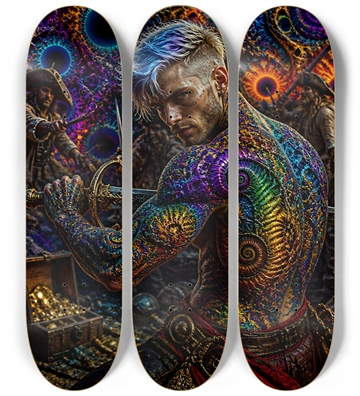 Psychedelic Bleach Blonde Fractal Pirate #5