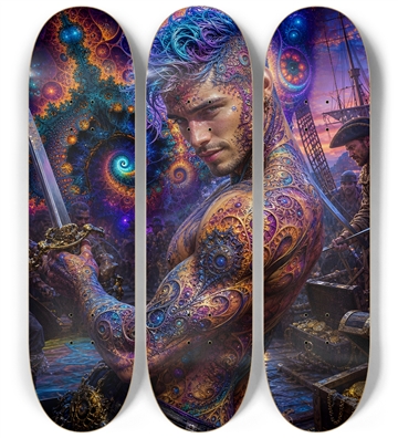 Psychedelic Lavendar Fractal Pirate #8