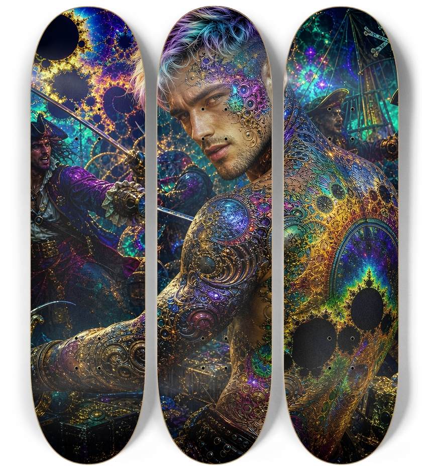 Psychedelic Lavendar Fractal Pirate #13