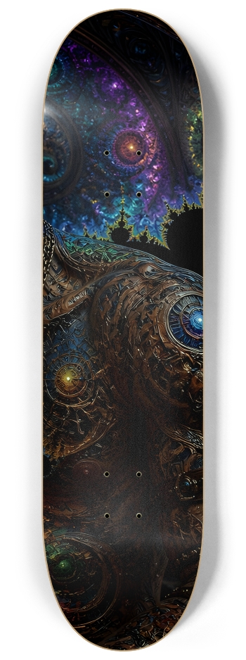 Psychedelic Bleach Blonde Fractal Pirate #6 #3 8-1/4 Skateboard Deck