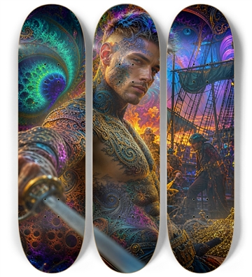 Psychedelic Lavendar Fractal Pirate #21