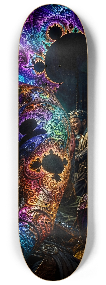 Psychedelic Lavendar Fractal Pirate #1 #3 8-1/4 Skateboard Deck