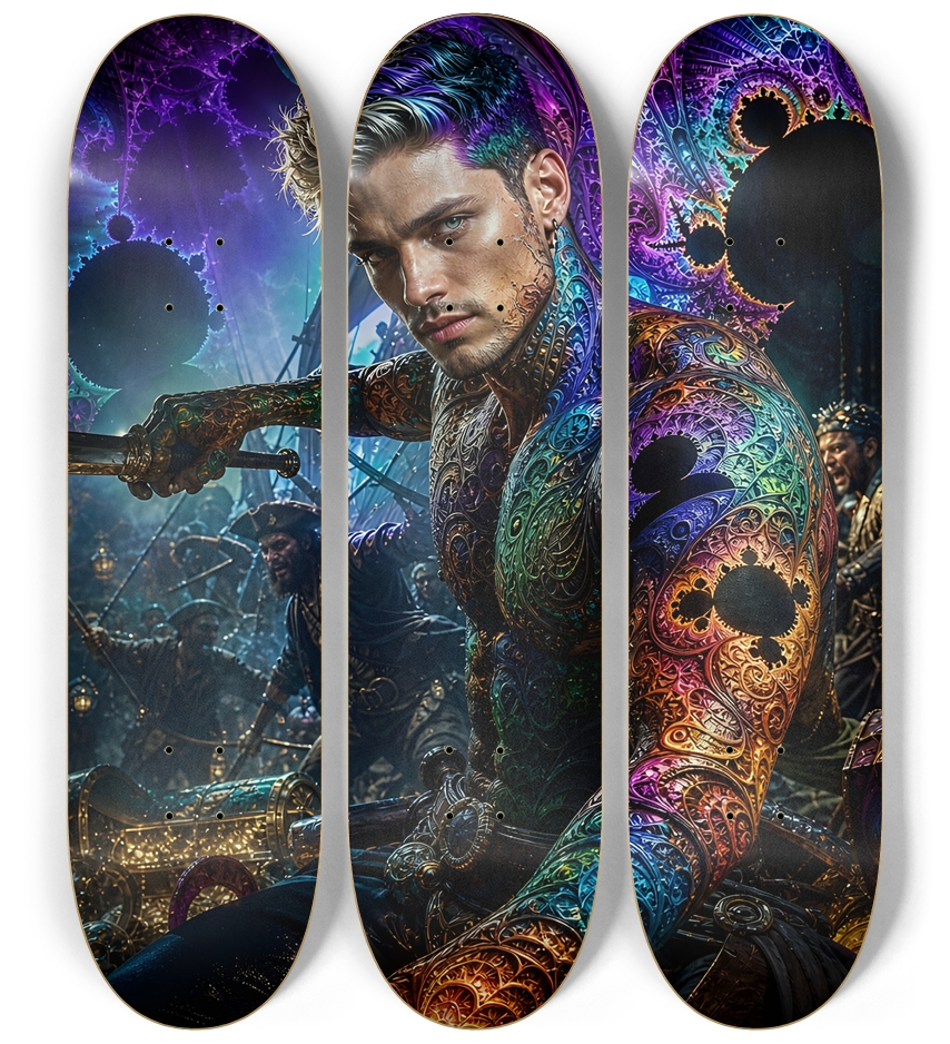 Psychedelic Lavendar Fractal Pirate #1