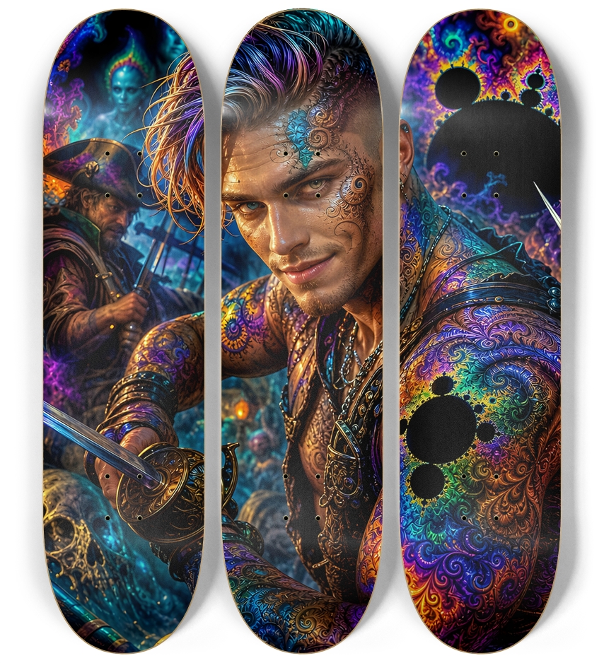 Psychedelic Lavendar Fractal Pirate #18