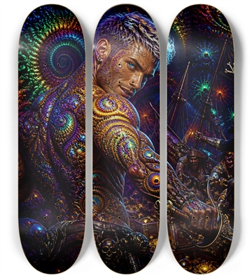 Psychedelic Bleach Blonde Fractal Pirate #9