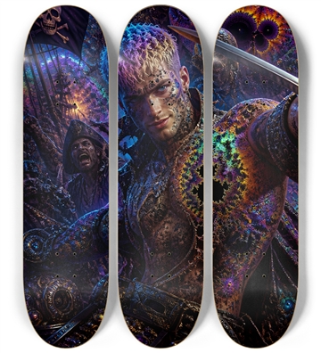 Psychedelic Bleach Blonde Fractal Pirate #13