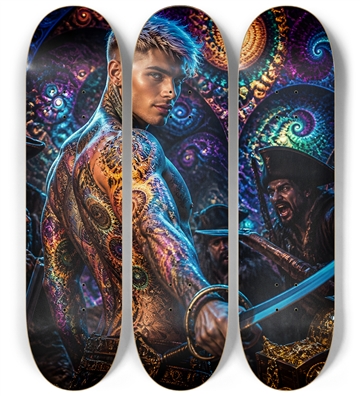Psychedelic Bleach Blonde Fractal Pirate #8