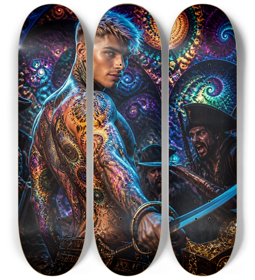 Psychedelic Bleach Blonde Fractal Pirate #8