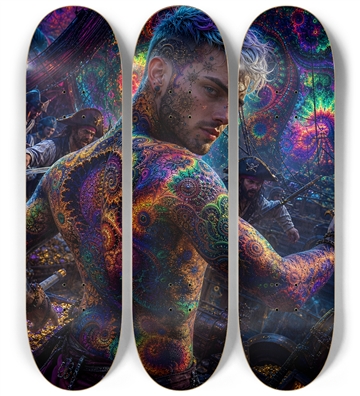 Psychedelic Lavendar Fractal Pirate #16